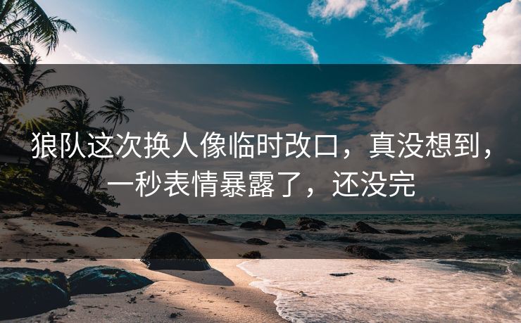 狼队这次换人像临时改口，真没想到，一秒表情暴露了，还没完